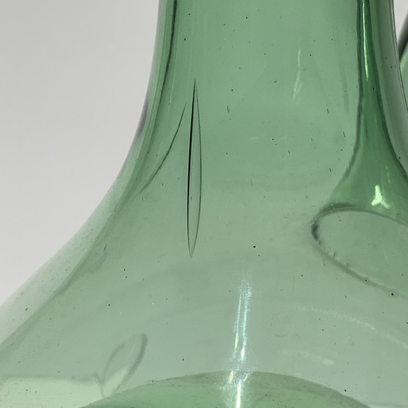 Vintage Green Blown Glass Jug with Ice Bucket Included, Empoli, Italy - Picture 10 of 12